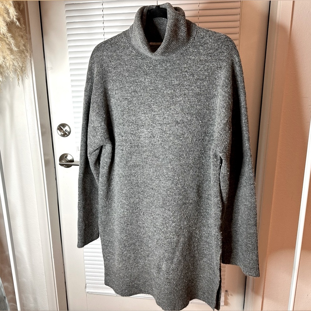 Gray Turtleneck Sweater